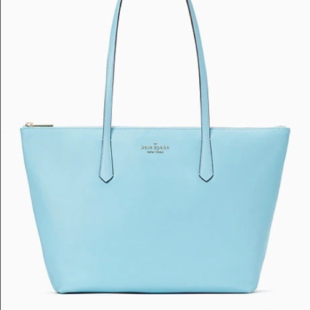 NWT Kate Spade pool blue nylon tote